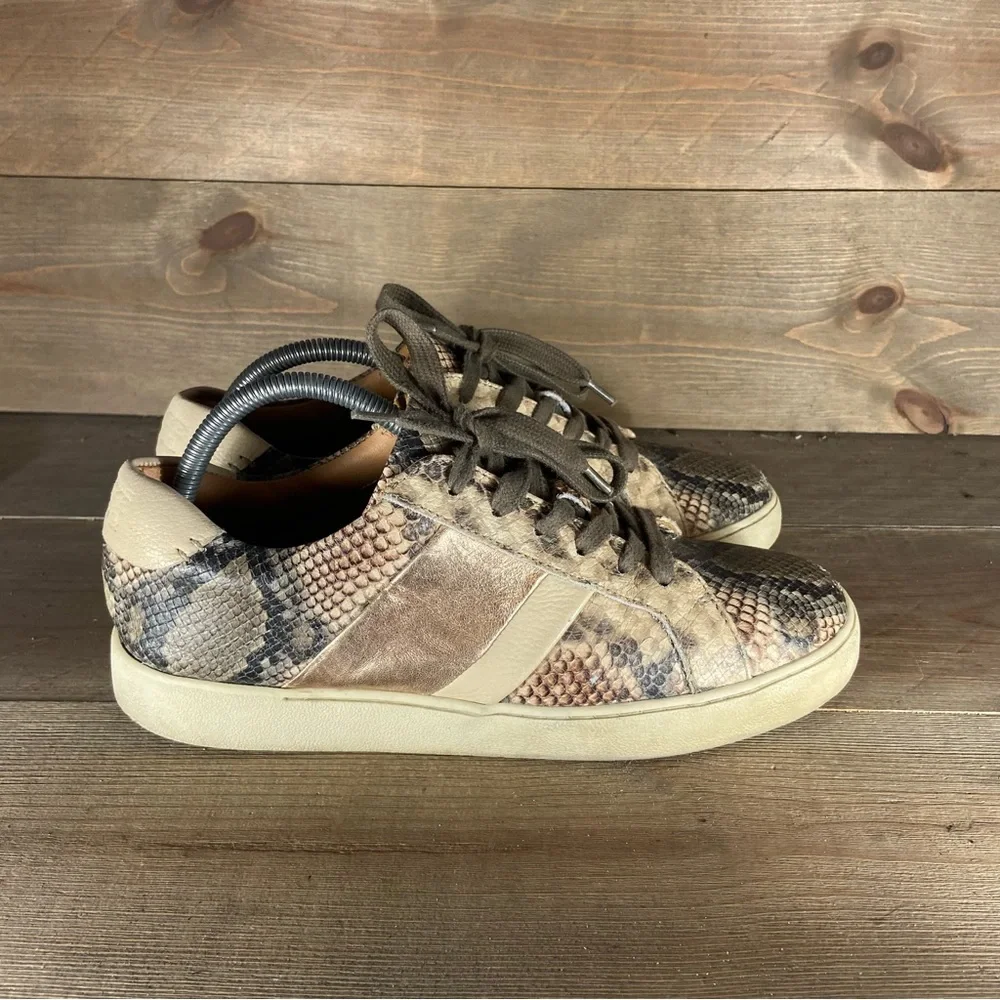Frye and co hallie Womens size 9 shoes brown leather low top comfort sneakers